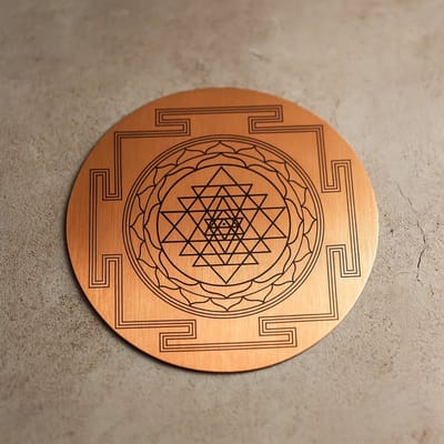 Koperen Shri Yantra – Geactiveerd met vuur en mantra