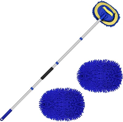 Autowasborstel Reinigingsset - Auto Poetsborstel - Auto Exterieur Reinigen - Lange Steel - 41 cm