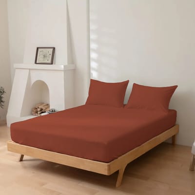 Senzatione katoen Hoeslaken Brique - 140x200+30
