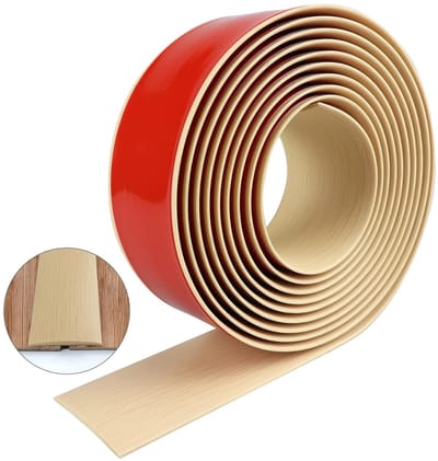 Zelfklevend Vinyl Overgangsprofiel voor Vloerbedekking, Laminaat en Tegels (Beige, 300 x 5 cm)