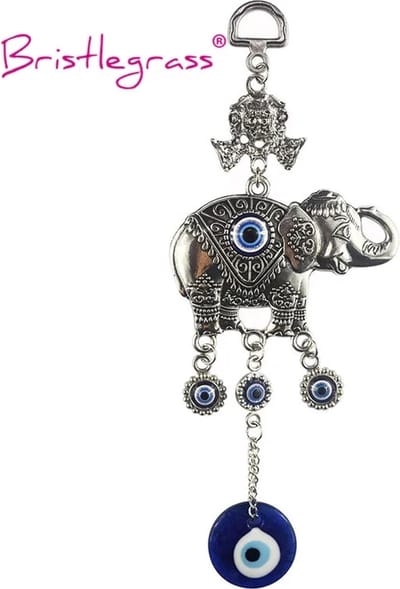 Achilles Perzisch Olifant Decoratie - Woonkamer - Tuin - Blauwe Boze Oog - Bescherming Home Decor