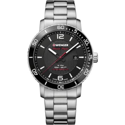Wenger 01.1841.104 Heren Horloge Swiss-made 44mm 10 ATM