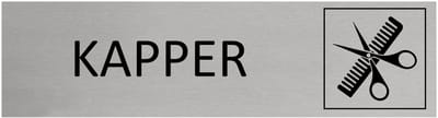 CombiCraft aluminium deurbordje Kapper - 165 x 45 mm met tape