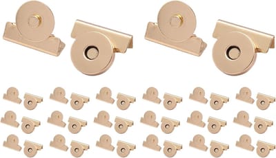 Magnetische Tassluitingsset, 20-delige naadloze clipsluitingen, multifunctionele magnetische knopen, 2x1,7 cm, voor handtassen, kleding, knutselwerk en projecten die praktische oplossingen zoeken.