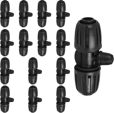 Dailygoods- Tuinirrigatieconnector 15 Stuks - Barbecue/Irrigatieconnector - Waterdivider - Slangverbindingen - Robuust Kunststof - Weerbestendig - Slangconnector