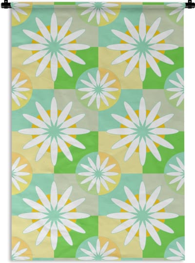 Wandkleed - Wanddoek - Bloemen - Zomer - Patronen - 120x180 cm - Wandtapijt