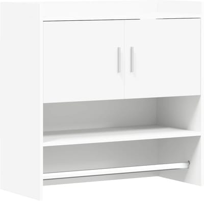 vidaXL - Wandplank - Muurmontage - Wit - 80 - x - 36 - x - 80 - cm - Bewerkt - hout