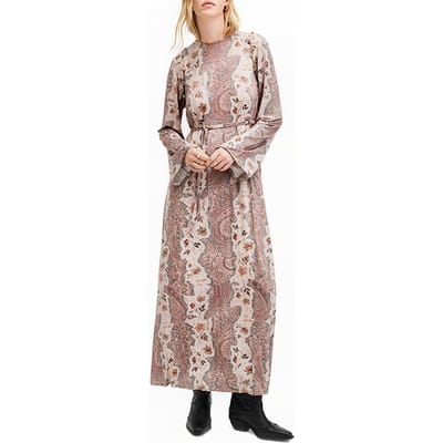AllSaints Susannah Cascade Dre Clay Pink Größe: 8 | Maxikleider Outlet | Damen | Rosa