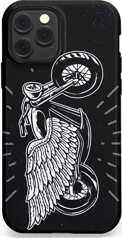 Casetastic Hoesje Geschikt voor Apple iPhone 12/12 Pro Magsafe - Stijlvolle Beschermende Duo-layer Case - Retro highway