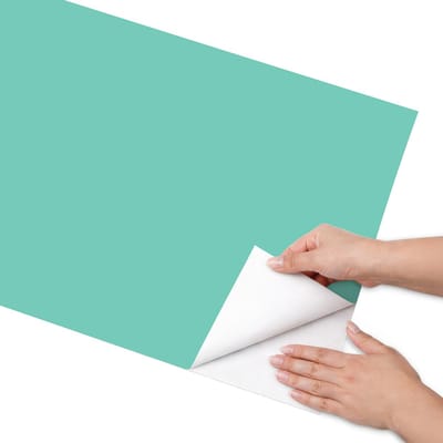 Coloray Meubel Wrap Folie - Turkoois Meubelfolie - 50x100 cm - Decoratiefolie Zelfklevend Sterke munt - Meubelfolie Zelfklevend - Minimalist Meubelfolie - Wrapfolie Keuken - Wanddecoratie - Achtergronden en patronen