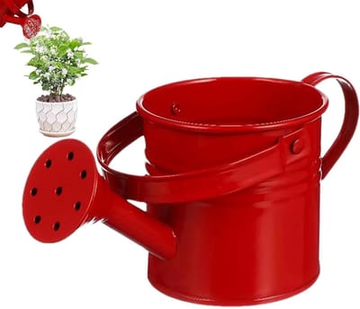 Decoratieve Gieter - Tuinpot Handvat - Planten Water Geven - Roestbestendige Duurzaamheid - 8 x 8 x 8 cm - Rood