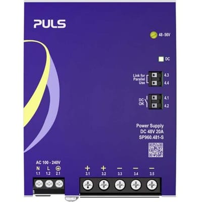 PULS SP960.481-S DIN-rail netvoeding 48 V/DC 20 A 960 W Aantal uitgangen:1 x Inhoud 1 stuk(s)