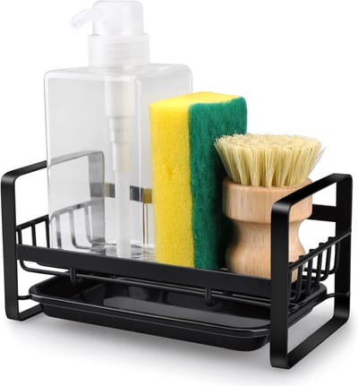 Afdruiprek voor aan de Muur Gootsteen in de Keuken Afneembaar (zwart)