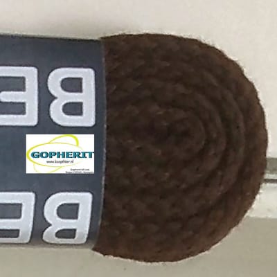 Bergal Veters - 75 cm. Donker bruine ronde Cord gewoven schoenveters - medium dik - 1 paar