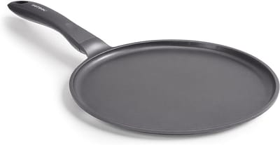 Crêpe pan - Pannenkoekenpan plat - Lekkere pannenkoeken bakken - Nieuwe generatie titanium - 24 cm - Goud