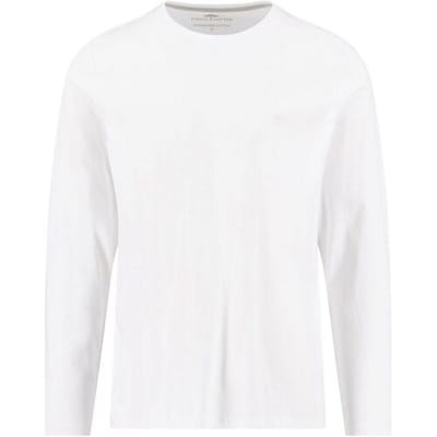 Fynch-Hatton T-Shirt O-Neck Long Sleeve Uni Color Cotton Wit / male