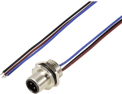 TRU COMPONENTS TC-12833204 Sensor/actuator inbouwstekker M12 Aantal polen (sensoren): 3 Stekker, inbouw 0.5 m 1 stuk(s)