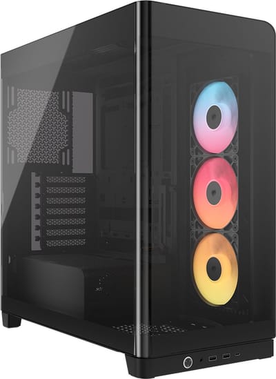 CORSAIR FRAME 4500X RS-R ARGB Midtowermodel ATX - Gebogen Gehard Glas - Zwart (3x RS120-R fan)
