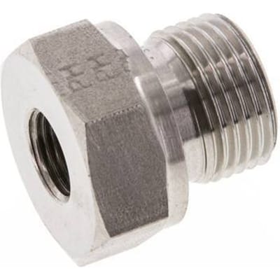 G 3/8'' x G 1/8'' M/F RVS Neusstuk 630 Bar - Hydrauliek - FL2S-MF-STE-038G-018G