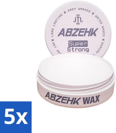 Abzehk - Hair Wax - Grey Super Strong - Matte Styling & Extreme Fixatie - 150ml - Bulkverpakking - 5 stuks