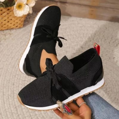 Lichte Unikleurige Hardloopschoenen voor Dames Nieuwe Stijl Comfortabele Casual Dikke Zool Ademend Vetersluiting Gevulkaniseerde Schoenen 36 beige