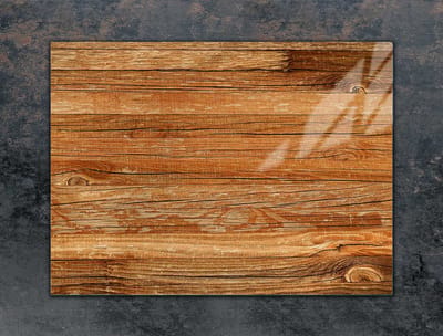 TMK ArtDeko - Serie Hout - Glazen Beschermplaat - 70x52 cm - Veilig