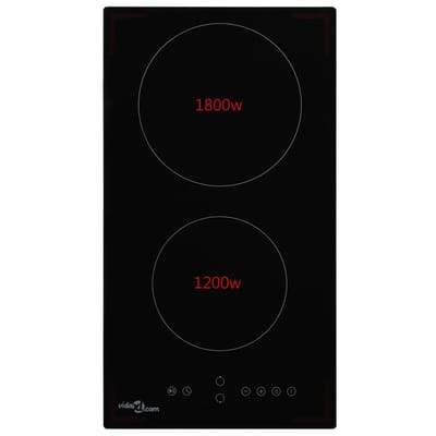 vidaXL Keramische kookplaat met 2 kookzones aanraakbediening 3000 W