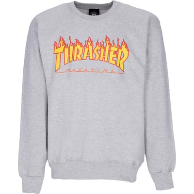 Heren Flame Crewneck Sweatshirt Licht Staal/geel