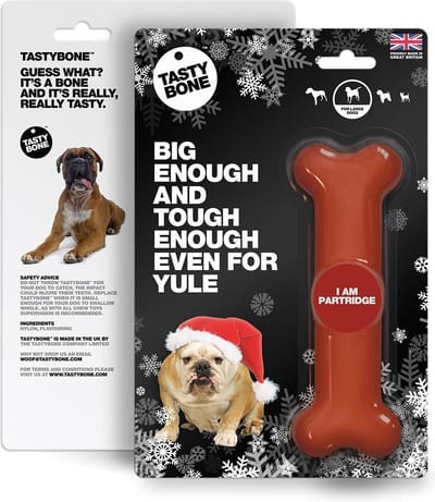 TastyBone - Large - Kerst - Partridge - Hond - Kauwspeelgoed - Vegan - Kluif - Nylabone