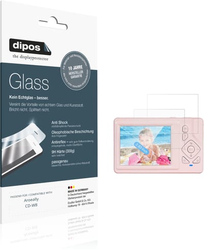 dipos – 2x Matte Pantserfolie geschikt voor Aroeally CD-W8 | 9H Screenprotector