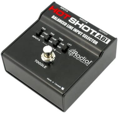 Radial HotShot ABi A/B footswitch selector 2 XLR in - 1 out