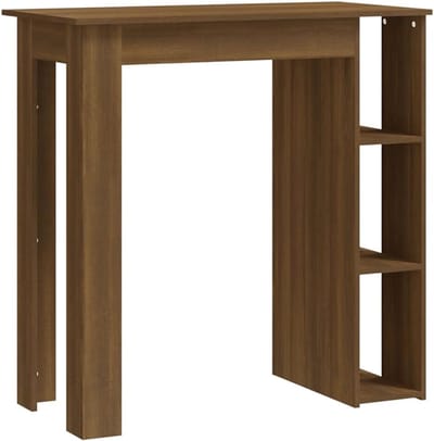 Bartafel met plank - Hoge tafel Bistrotafel - Kleine ruimtes inrichten - 3 Opbergplanken