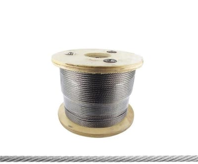 Roestvrijstalen Kabel - Staalkabel Draad - Leuningen Maken Varen - AISI 316L Kwaliteit - 5 mm 100 m - Metaal