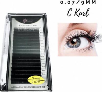 Guardian Beauty Wimpers Extensions - Prime Silk Lashes - 9mm - 0.07 C Krul