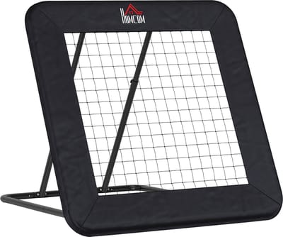 HOMCOM-Fußball Rebounder-Metall, PE, Polyester--128L x 118B x 120H cm-Schwarz
