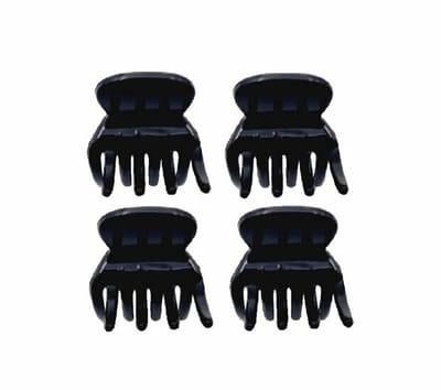 Haarsoires Haarspeld Haarklemmen 2cm – Basic Klein – Zwart – Set van 4 - Haarclip Klem - Hair Claw - voor Opsteken Haar - Hair Clip - Decoratieve Haaraccessoire