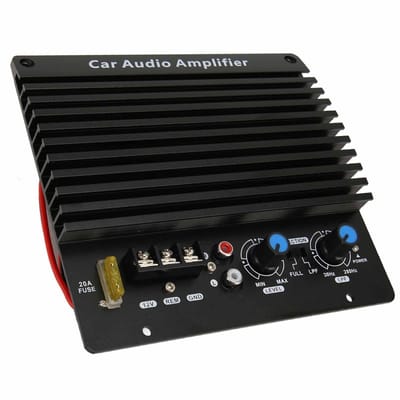 Allecto - Versterkerkaart voor auto - 300 W - Superkoelend - 12 V - Krachtig geluid - Geschikt voor subwoofer - Aluminiumlegering