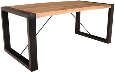 Eettafel rechthoekig mangohout Jonas lichtbruin 180cm duurzaam mango tafel eetkamertafel hout