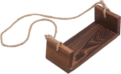 Houten Schommel - Schommelmeubel Baby - Babyfotoshoot Prop - Flexibel Plaatsbaar - 30 x 13 x 10 cm - Koffie