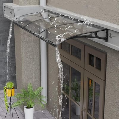 Deur Luifel - Voordeur Overkapping - Bescherming Buiten - Sterk Polycarbonaat - 80x260cm - Transparant