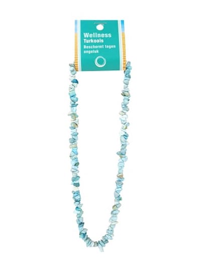 Turkoois natuur splitketting + kaart