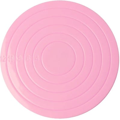 DIY Taart Draaitafel Mini Plastic Fondant Taart Draaitafel Draaiplatform Ronde Koekjesstandaard Roterend Keukengereedschap roze