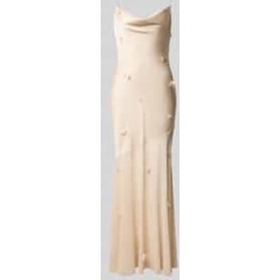 maxi-jurk met bloemengarnering