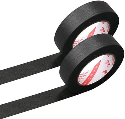 5mm x 50m Textured Paper Tape - Schrijfbare Maskingtape voor Schilderen, Knutselen en DIY Projecten - Zwart