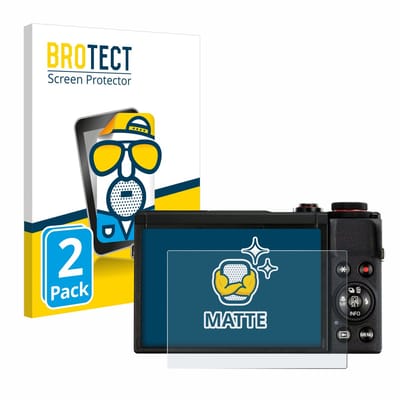 BROTECT - Screenprotector voor Canon PowerShot G7 X Mark III - Folie Beschermfolie matte 2 Stuks