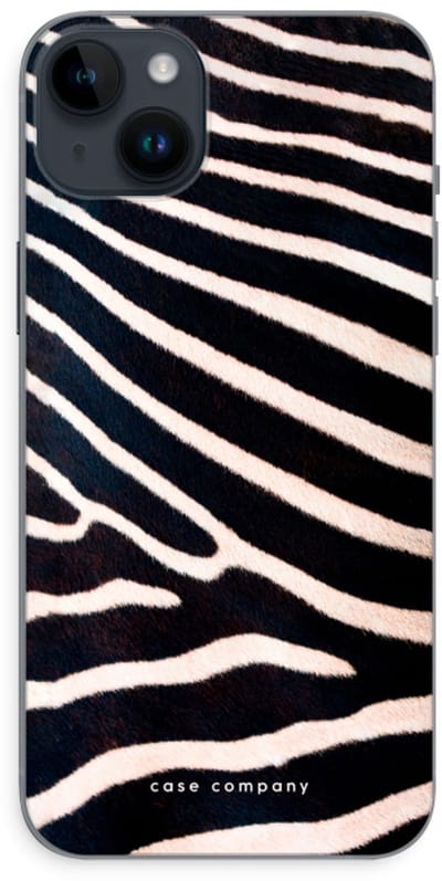 Case Company® - Hoesje geschikt voor iPhone 14 Plus hoesje - Zebra - Soft Cover Telefoonhoesje - Bescherming aan alle Kanten en Schermrand