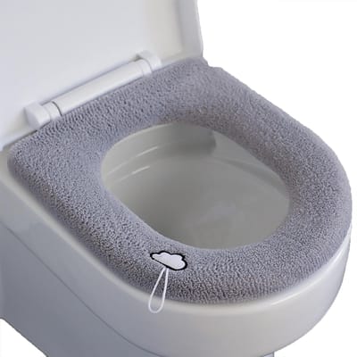 Épaissir la housse de siège de toilette, coussinets de coussin de salle de bains, coussin de siège de toilette, coussin chauffant doux