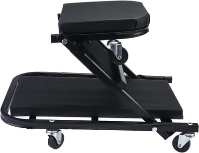 TIM® Werkplaatskruk - Kruk - Werkkruk - Zwart - ‎61cm x 45cm x 11cm