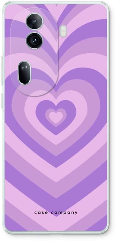 Case Company® - Hoesje geschikt voor Oppo Reno 11 Pro hoesje - Hart Paars - Soft Cover Telefoonhoesje - Bescherming aan alle Kanten en Schermrand