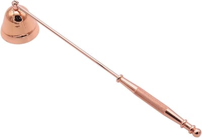 Kaarsenblusser - Kaarsgereedschap - Kaarsen veilig doven - Duurzaam roestvrij staal - 23.5 cm - Roségoud
